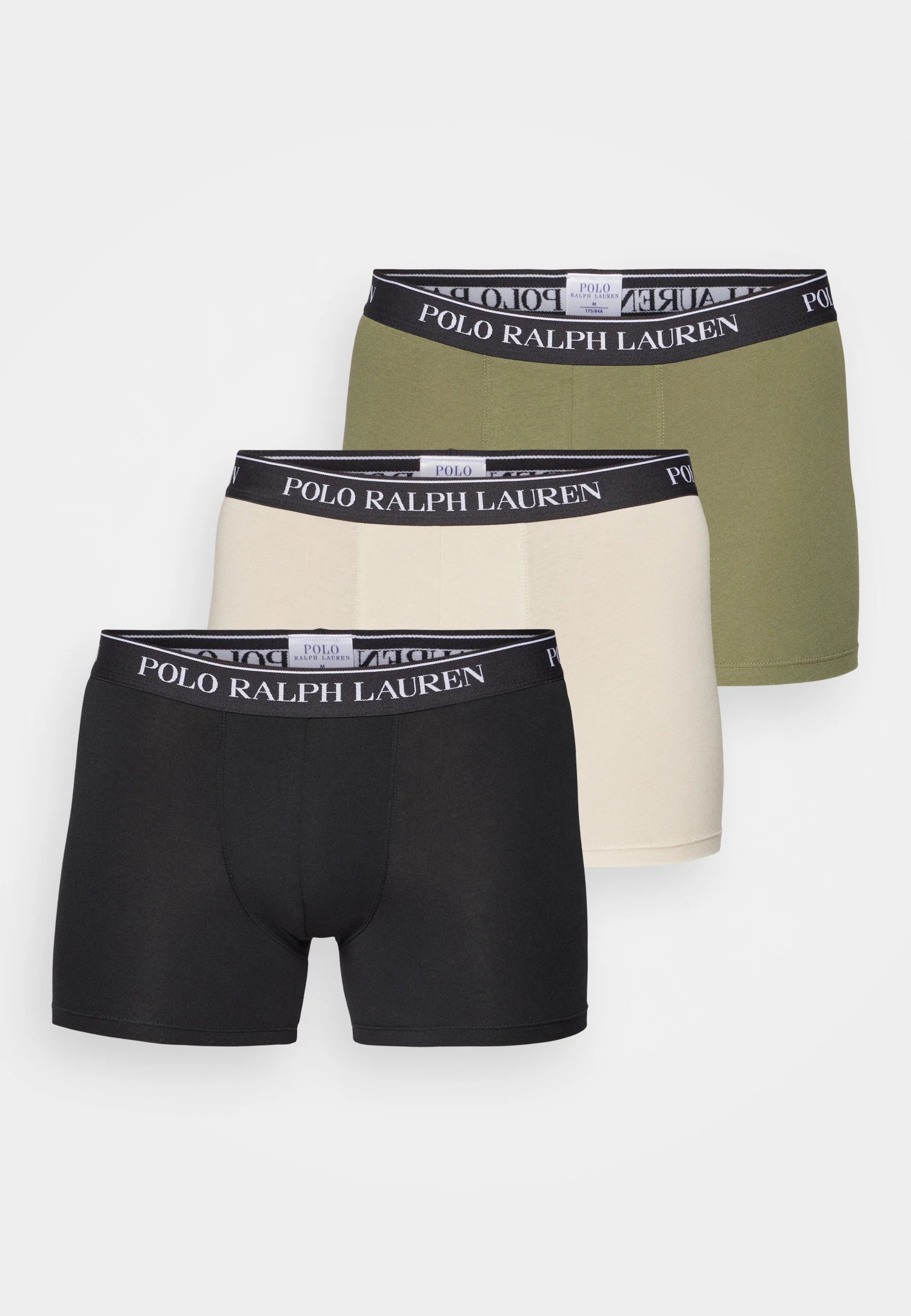 Polo Ralph Lauren Cotton Stretch Boxer Briefs – 3 Pack – Olive, Stone, Black