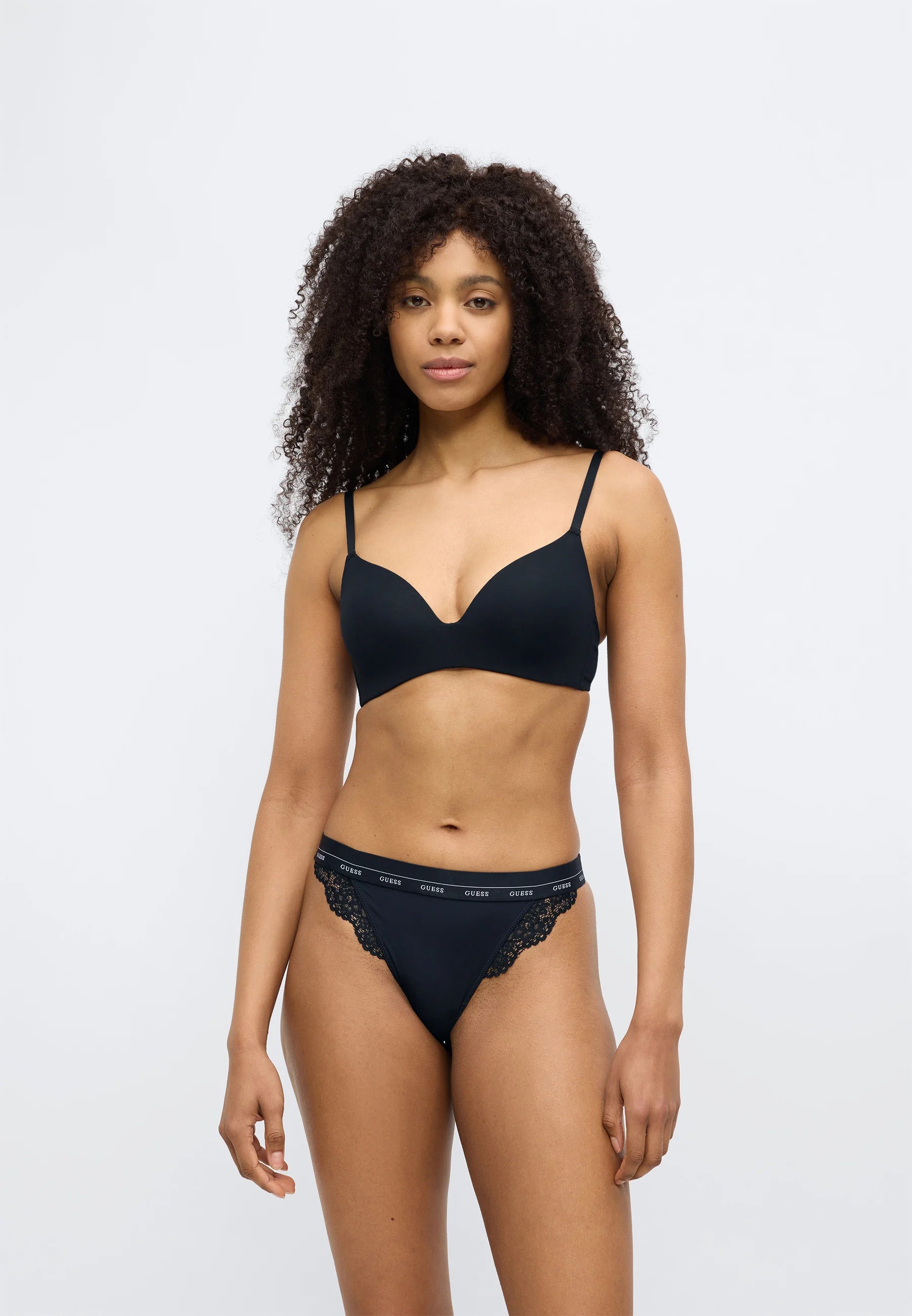 Guess Jane Slip brésilien en dentelle – Noir de jais