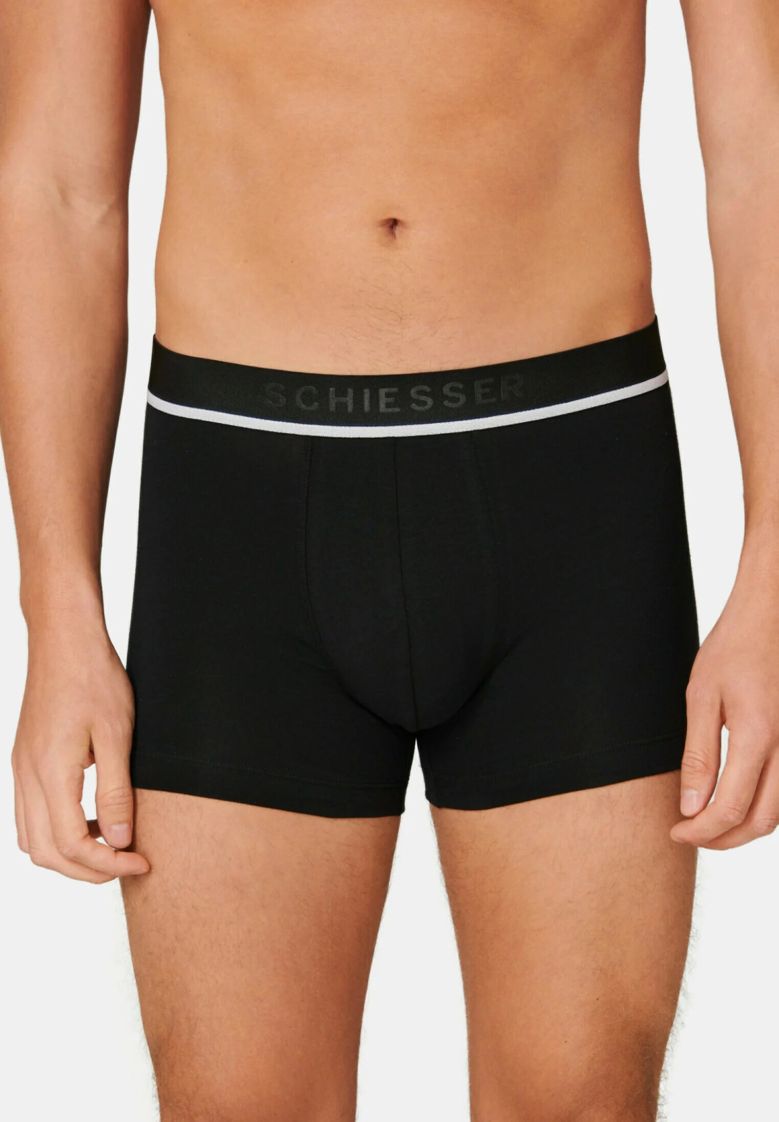 Schiesser 95 5 Lot de 6 boxers en coton – Noir, Gris