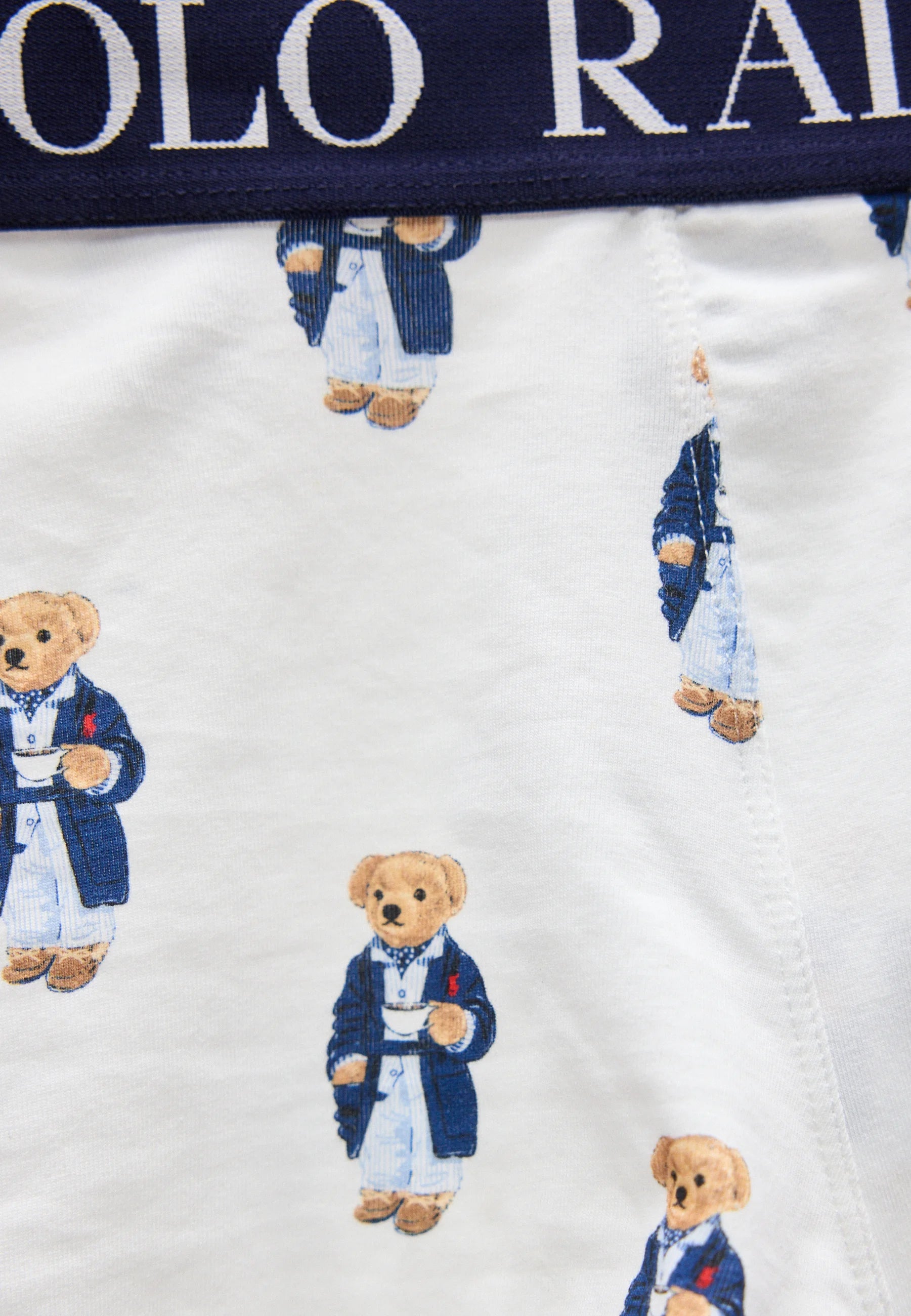 Boxers Polo Ralph Lauren en coton stretch – Taille basse – Lot de 2 – Bleu, Blanc