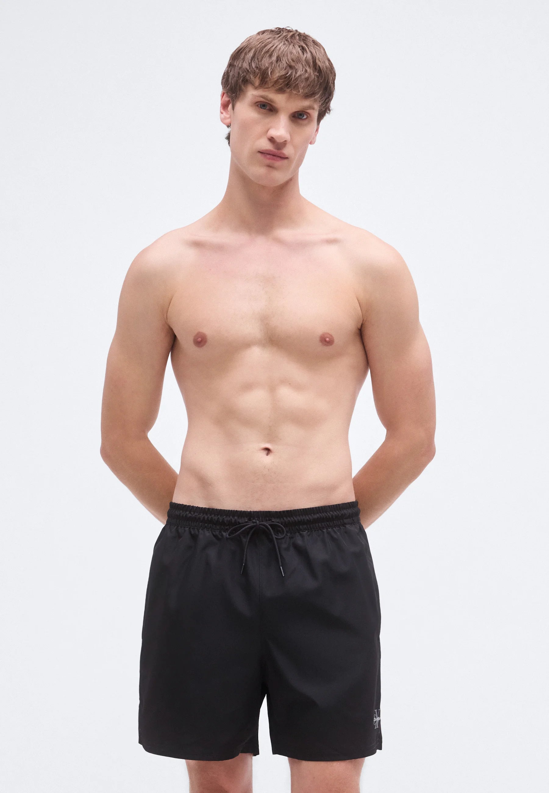 Calvin Klein Monogram Swim Shorts – Black