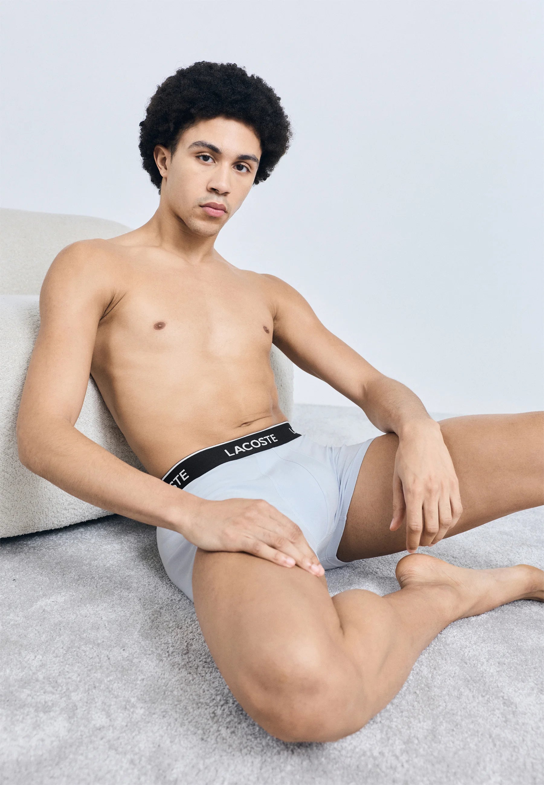 Lacoste Court 3 Pack Stretch Trunks – zelená, tmavě modrá, světle modrá