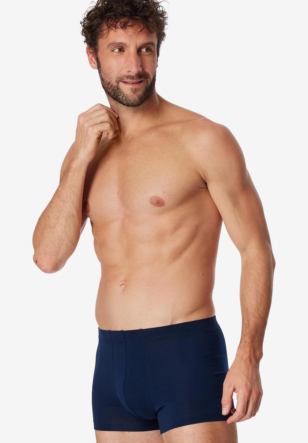 Bavlněné Stretch Trunks Schiesser – tmavě modré