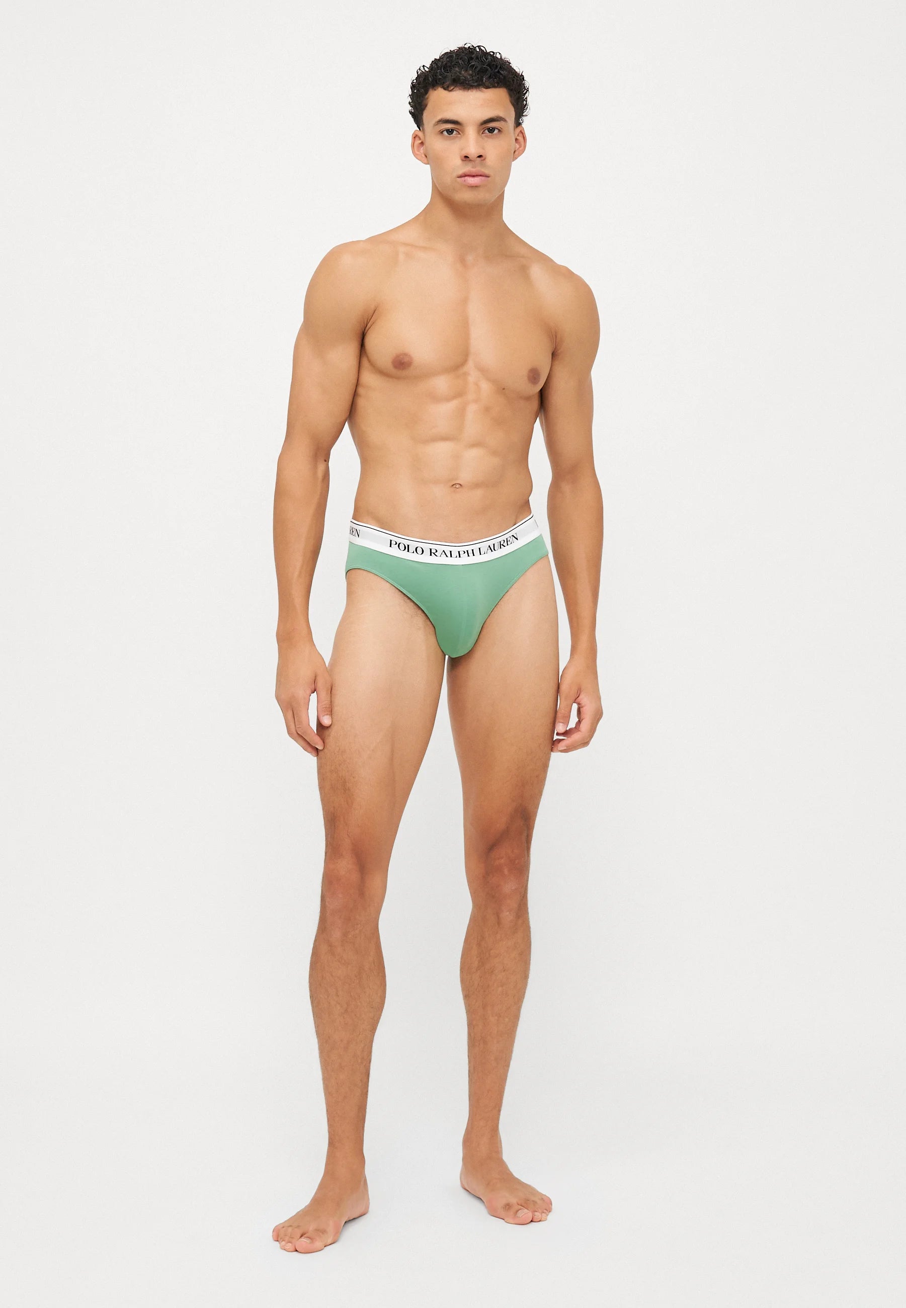 Polo Ralph Lauren Cotton Stretch Briefs – Low Rise – 3 Pack – Green, Sunrise Red, Black