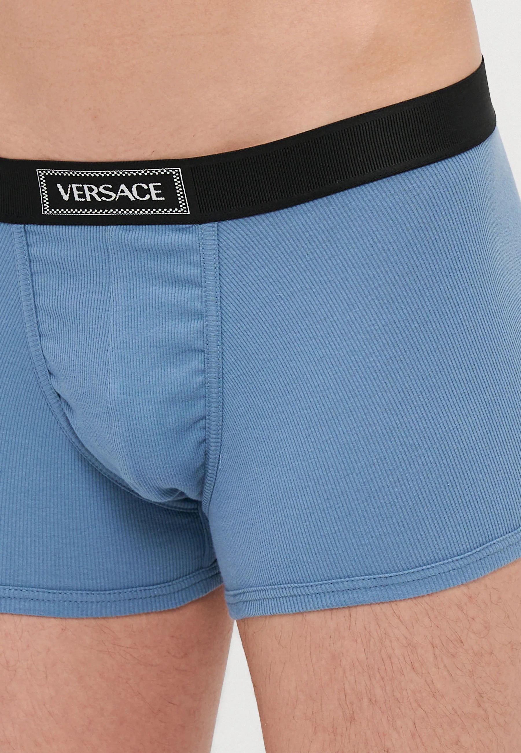 Versace Baumwoll-Stretch-Unterhose – Steinblau