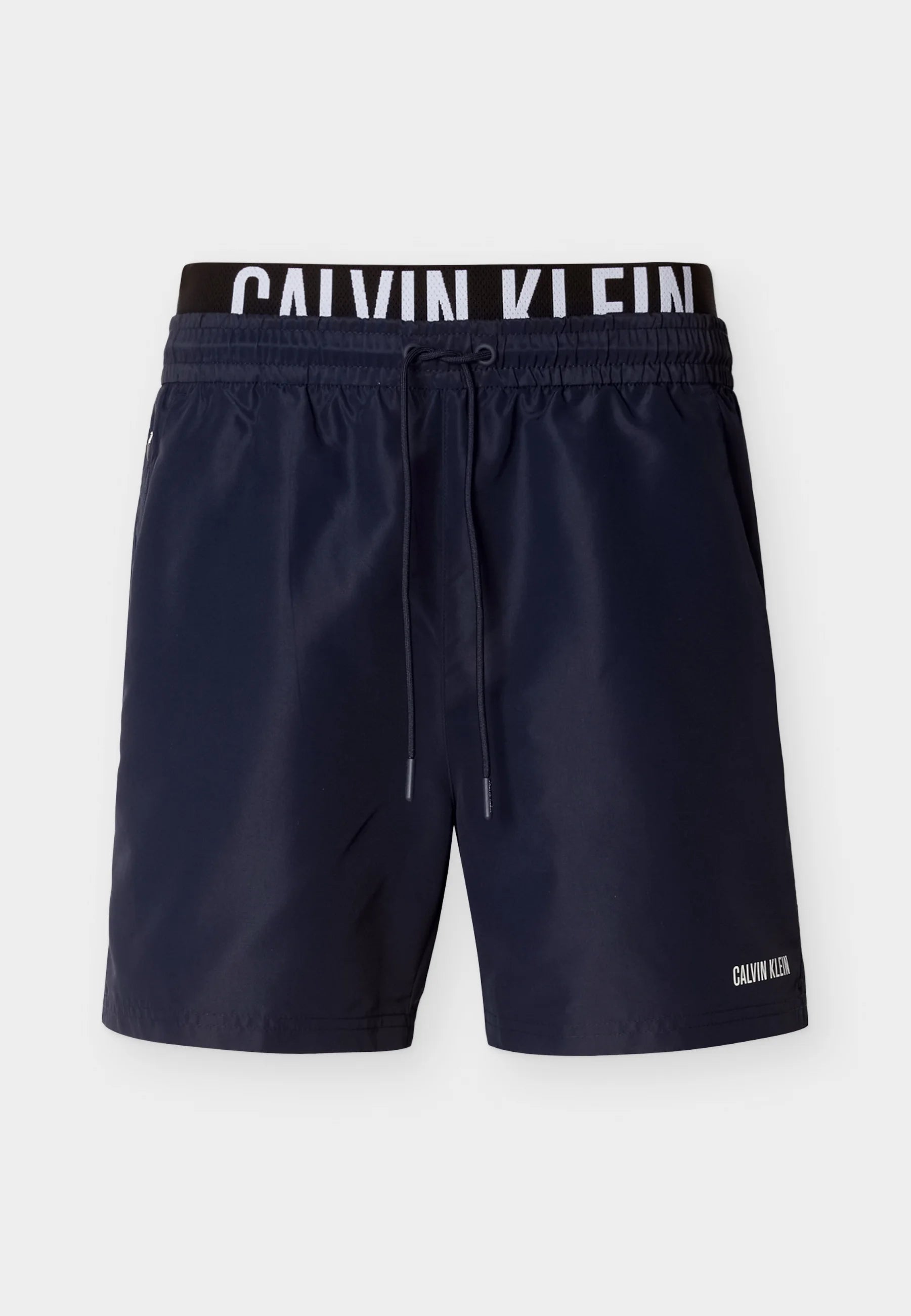 Short de bain moyen à cordon de serrage Calvin Klein - Bleu foncé