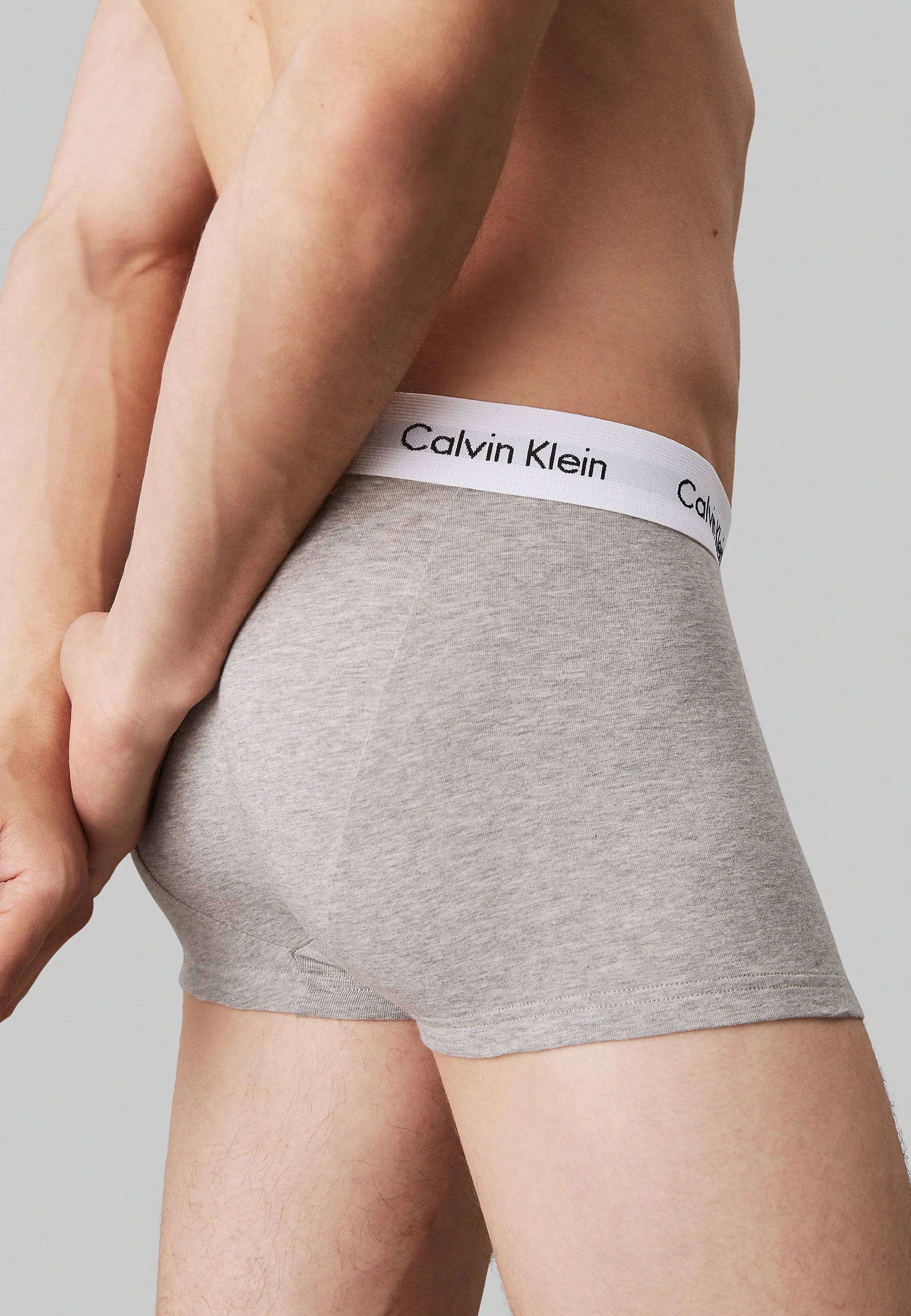 Boxers Calvin Klein en coton stretch – Lot de 3 – Multicolore, Gris