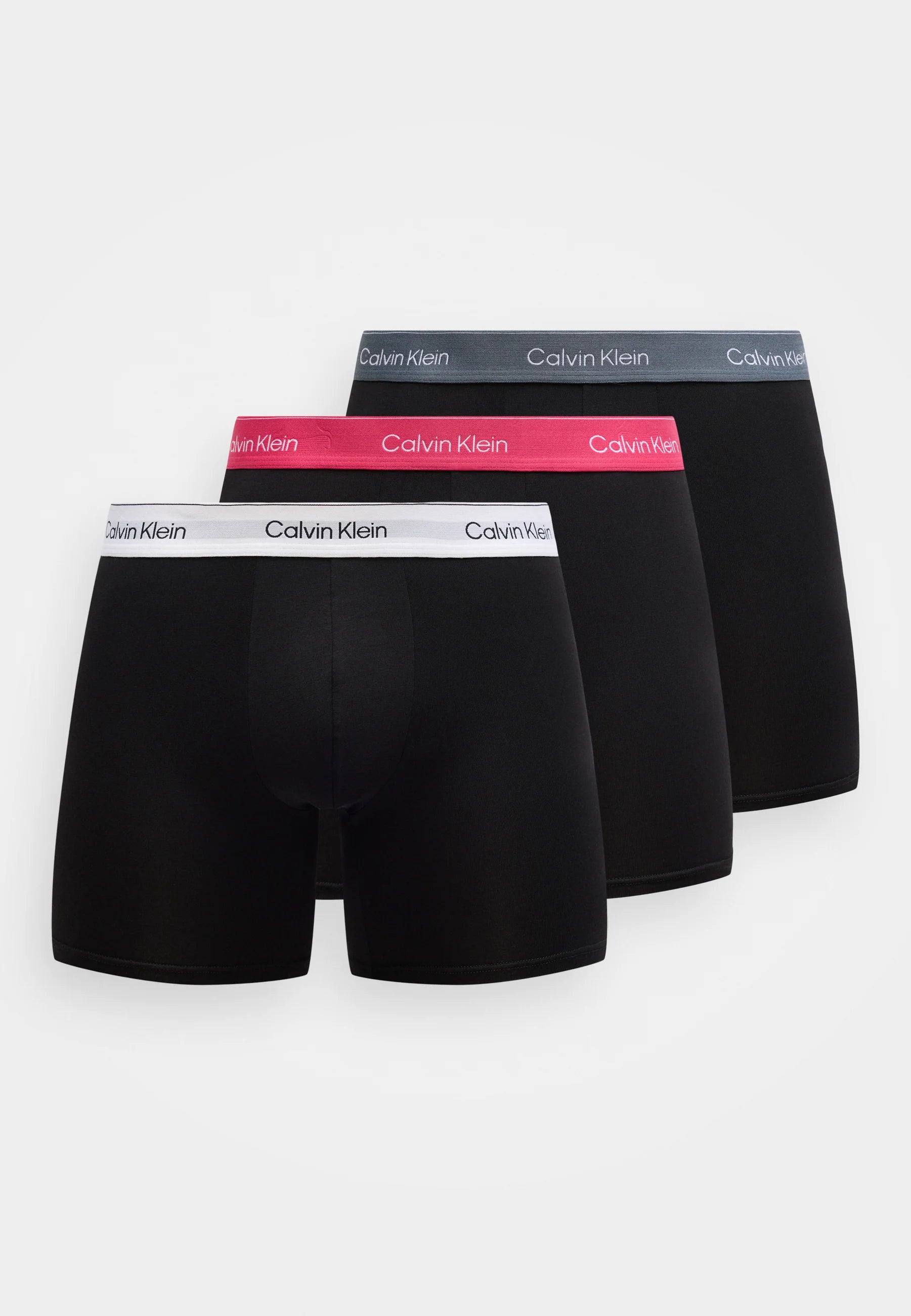 Calvin Klein Icon Cotton Stretch Slips – 3er-Pack – Schwarz, Turbulenz, Weiß