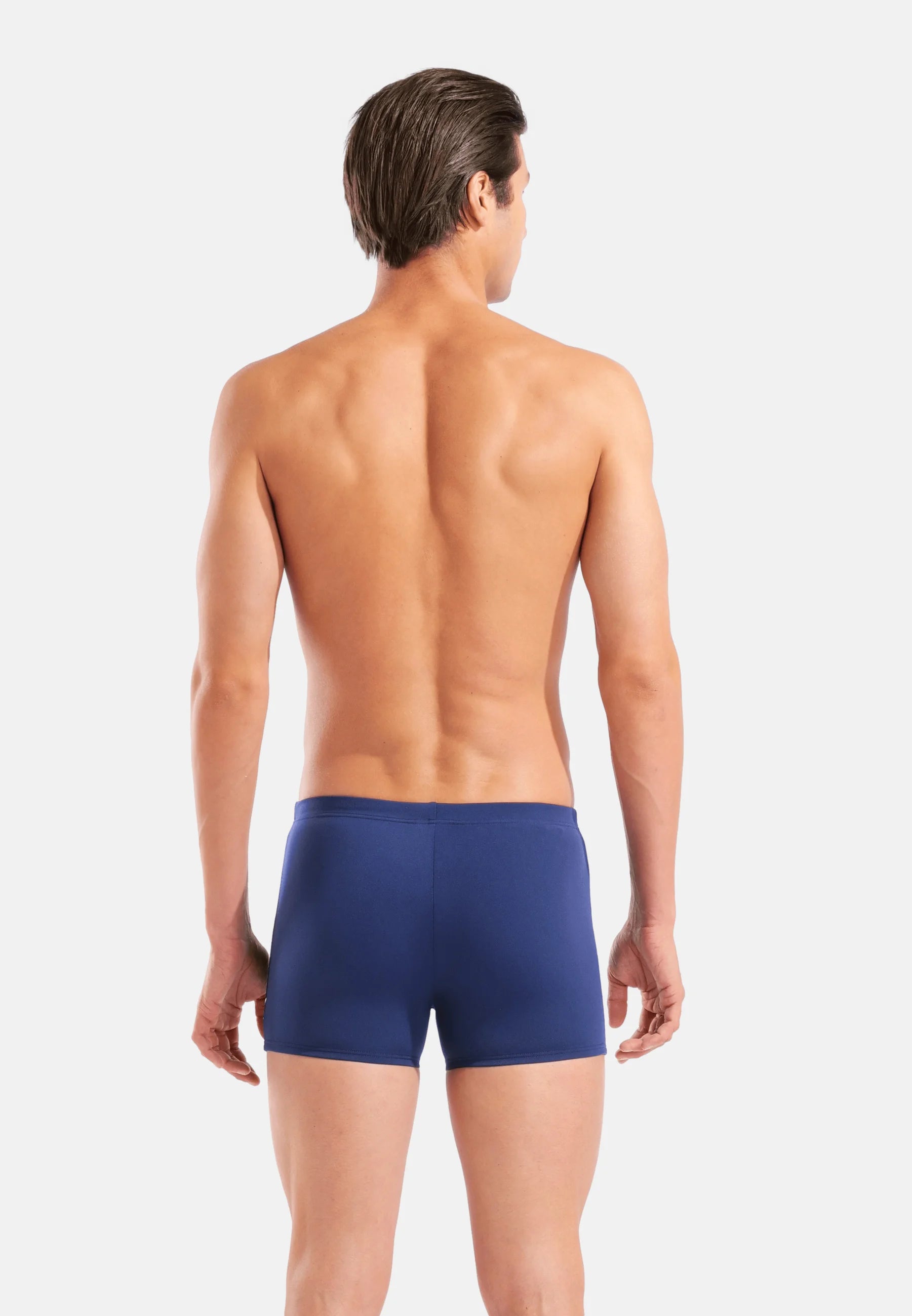 Short de bain graphique Arena – Bleu marine, Blanc