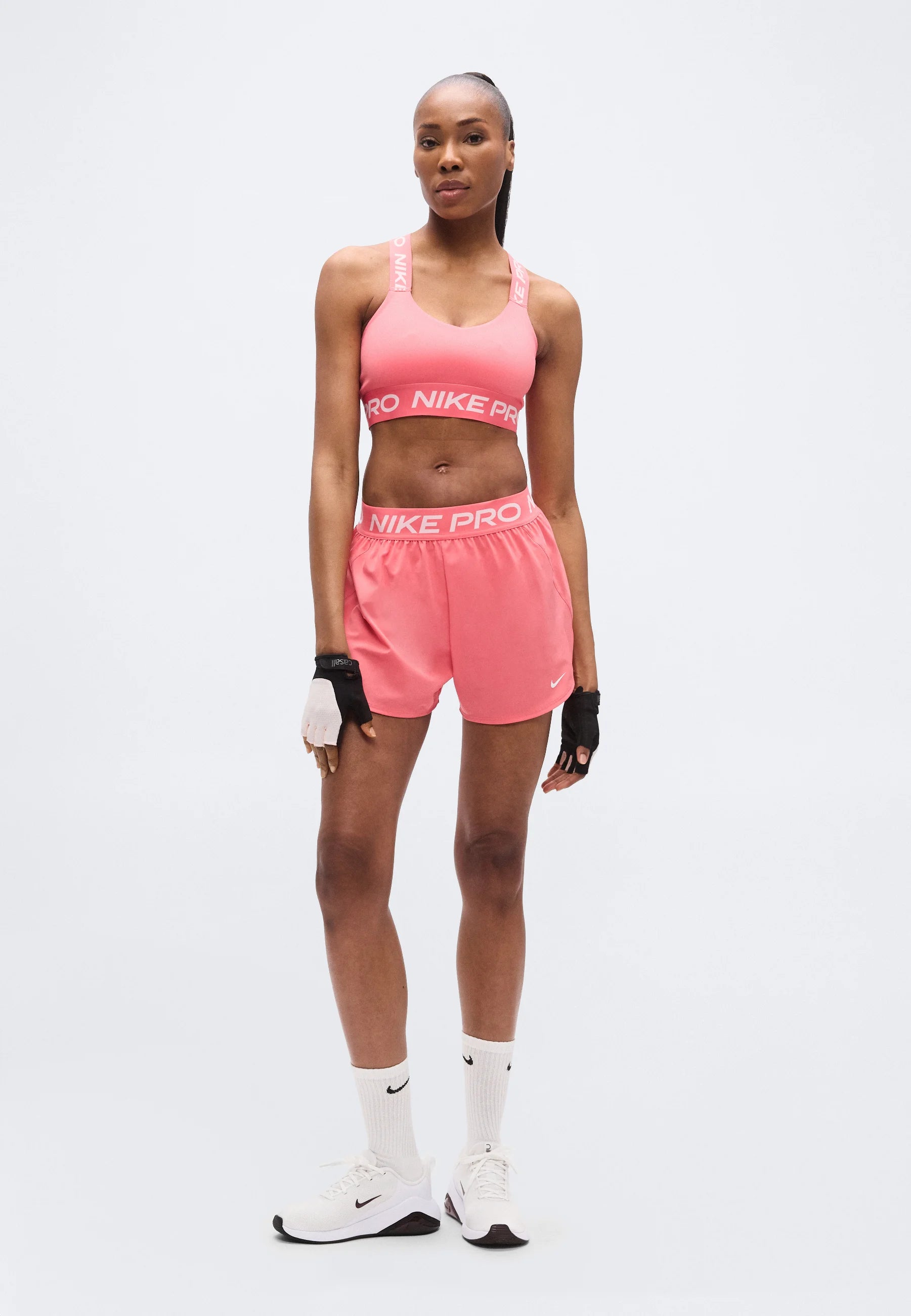 Nike Medium Support Sports Bra – Sea Coral, White