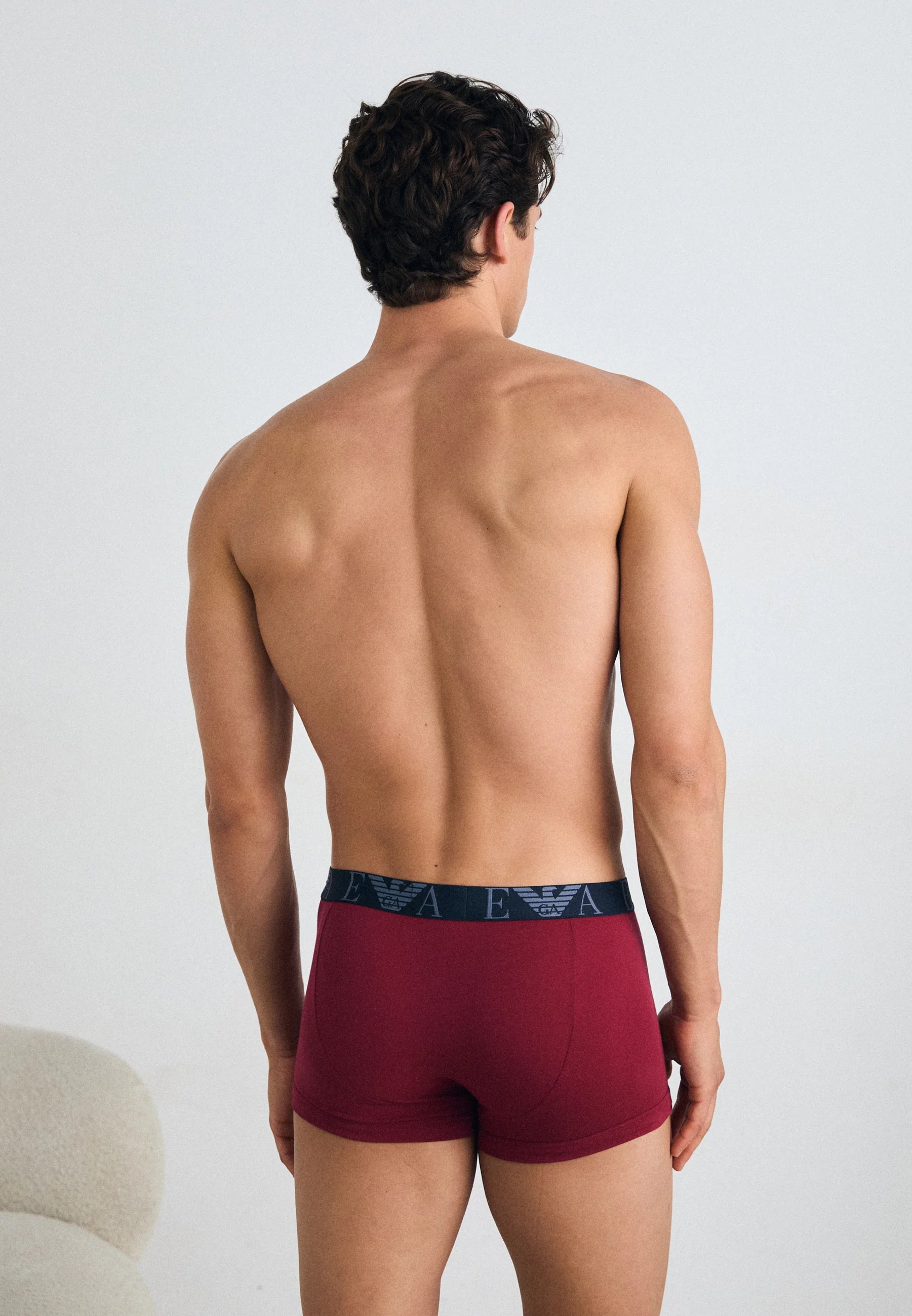 Emporio Armani Trunks 3 Pack – modrá, rebarbora, bílá