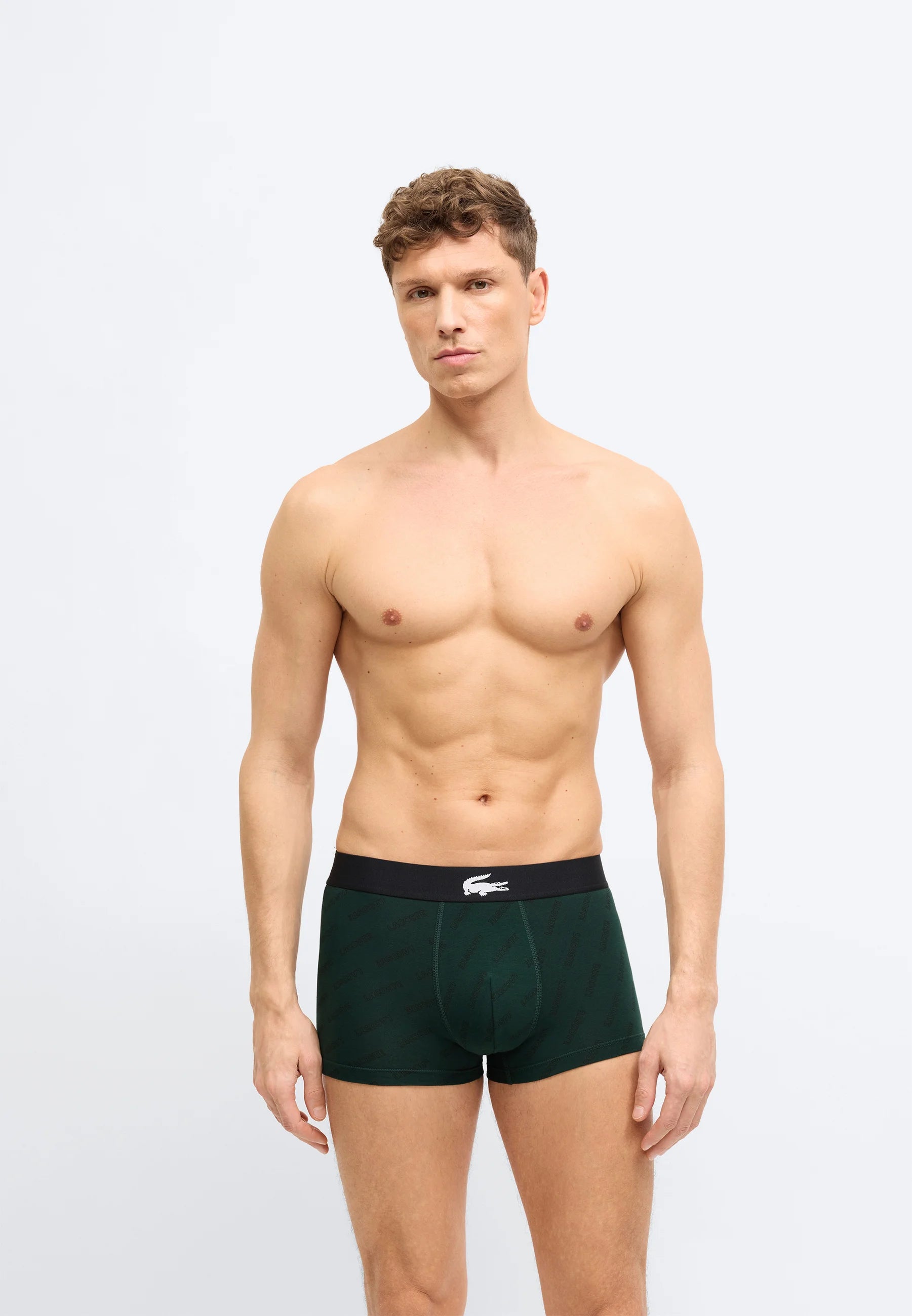 Lacoste Court 3er-Pack Stretch-Unterhosen – Sinople, Schwarz, Grün