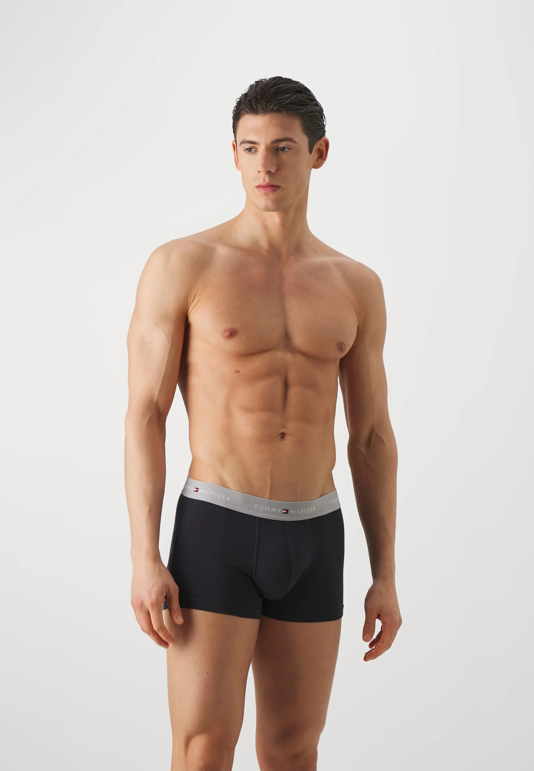 Tommy Hilfiger Signature Trunk 3 Pack – Desert Sky, Black, Grey Heather