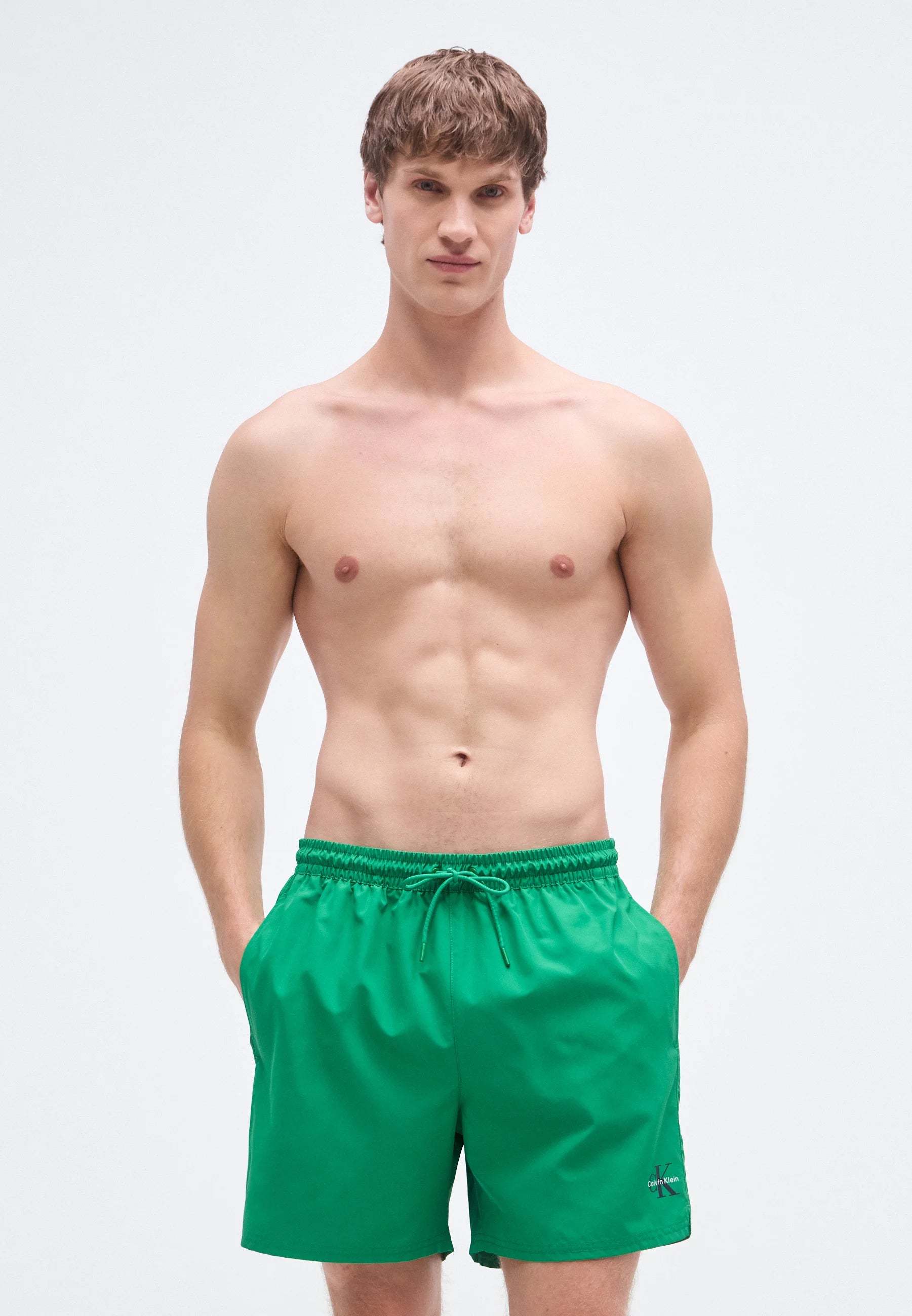 Calvin Klein Monogram Swim Shorts – Mardi Gras Green