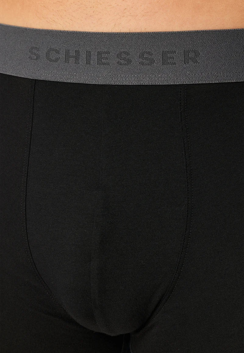Schiesser 95 5 Cotton Trunks 6 Pack – Black