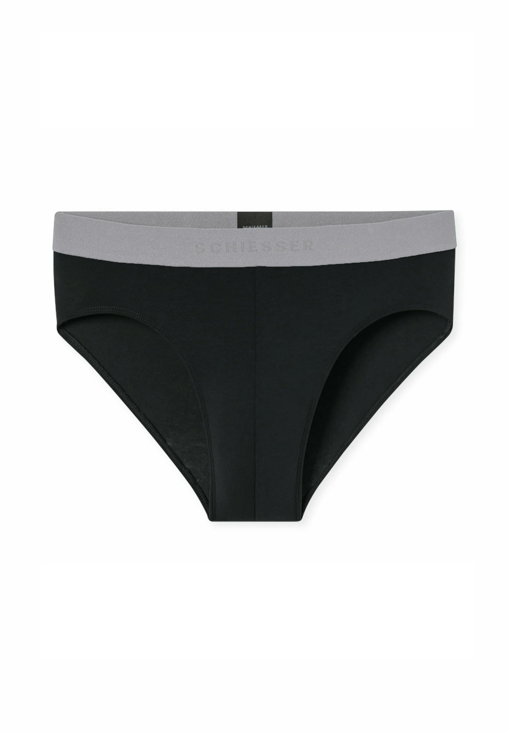 Slip Schiesser Essential in cotone – Nero, Grigio, Blu