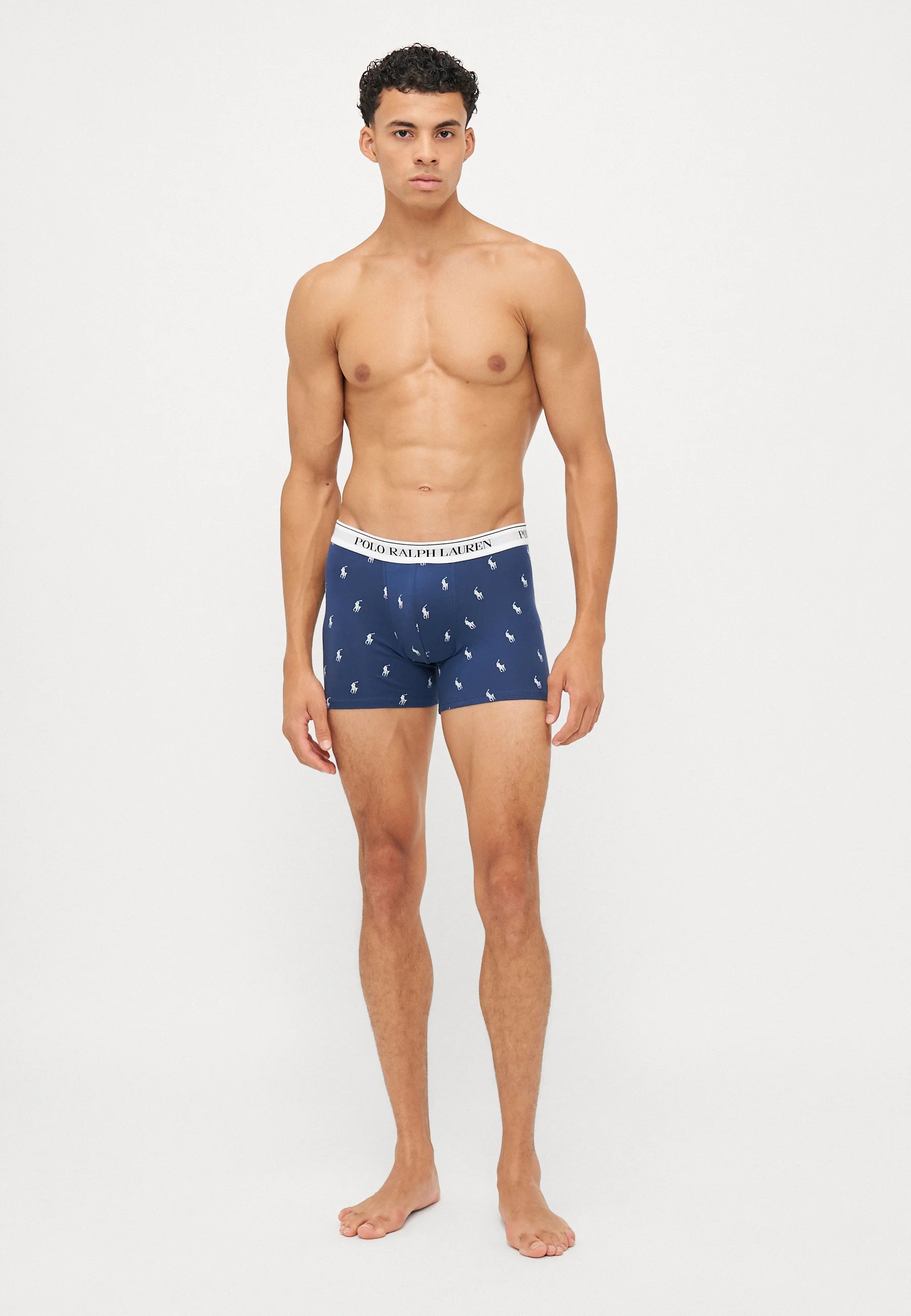 Polo Ralph Lauren Boxer en coton stretch – Lot de 3 – Bleu marine, noir, rouge