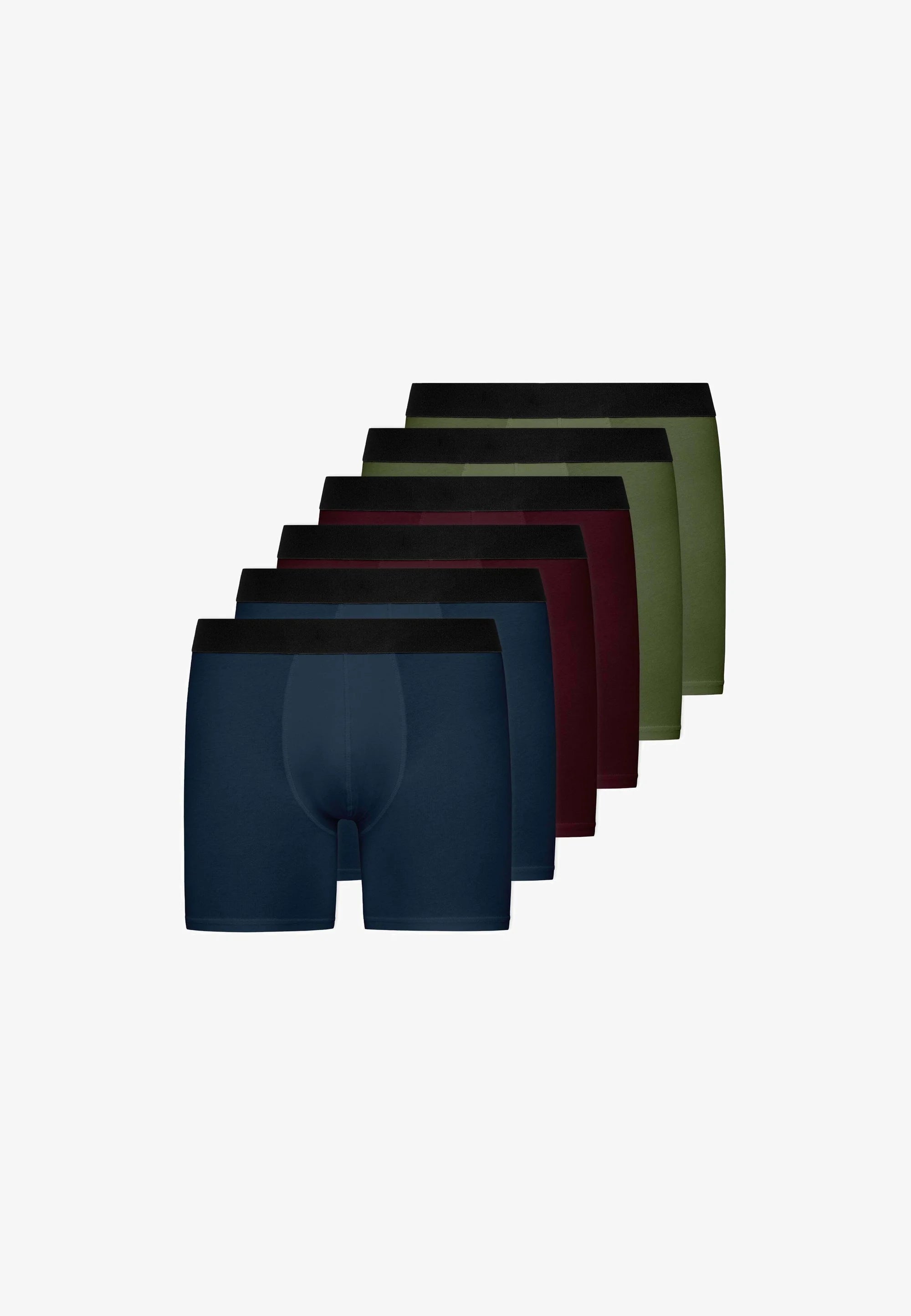 SNOCKS 6 Pack Trunks – Red, Olive, Blue