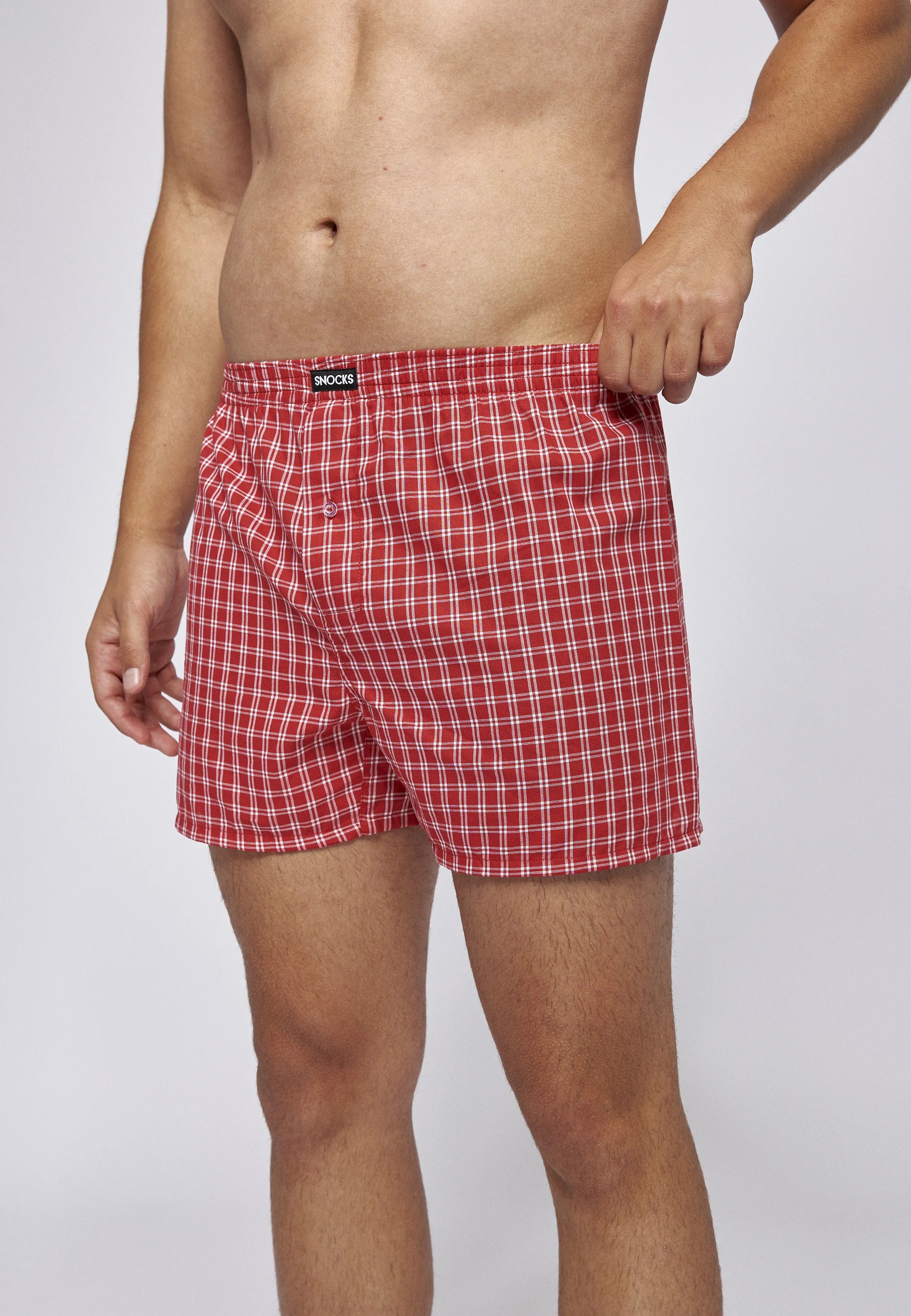 SNOCKS American 3 Pack Boxer Shorts – Small Check Pattern