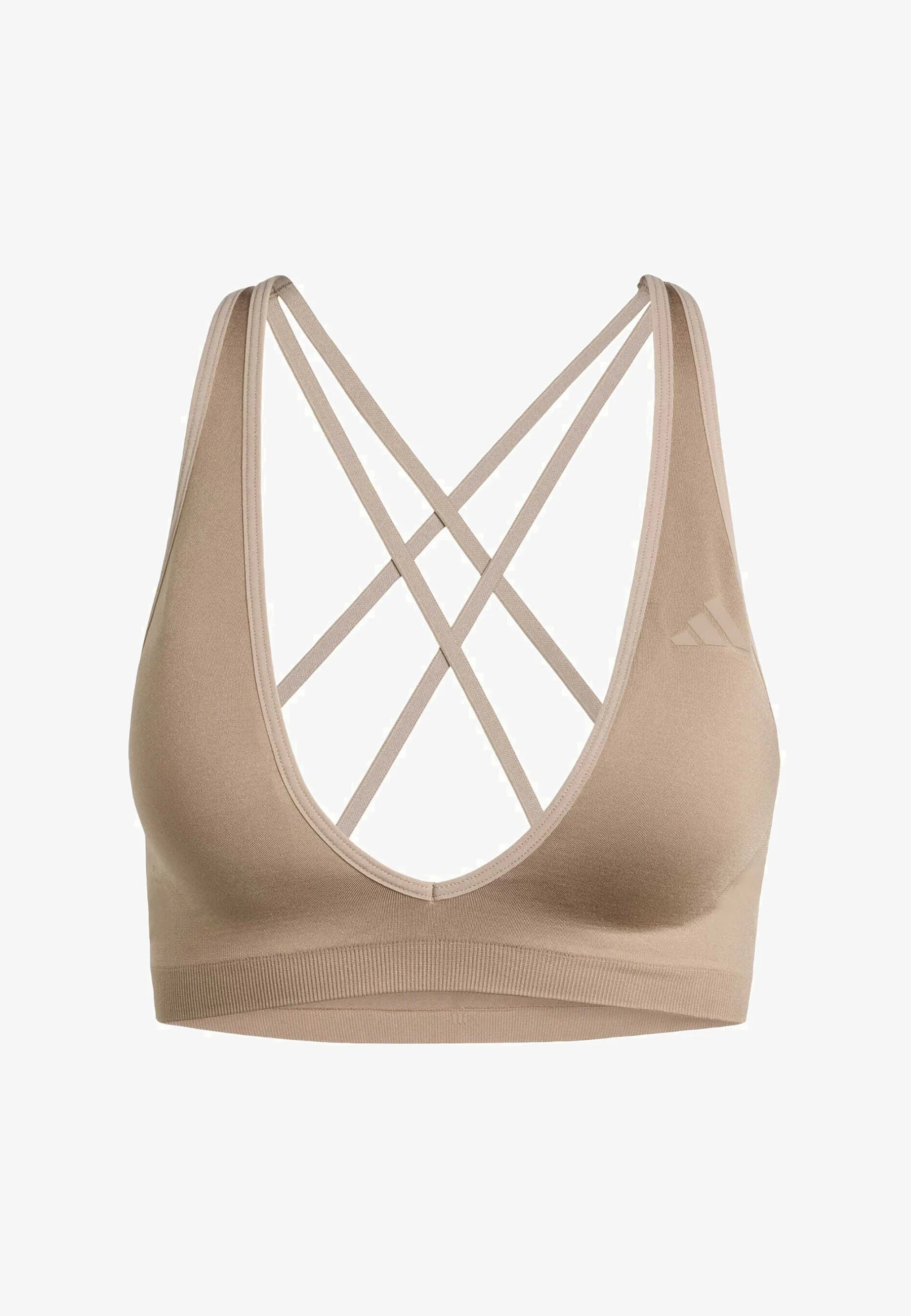 Adidas Performance WE Scrun LS Light Support Sport-BH – Kreidebraun