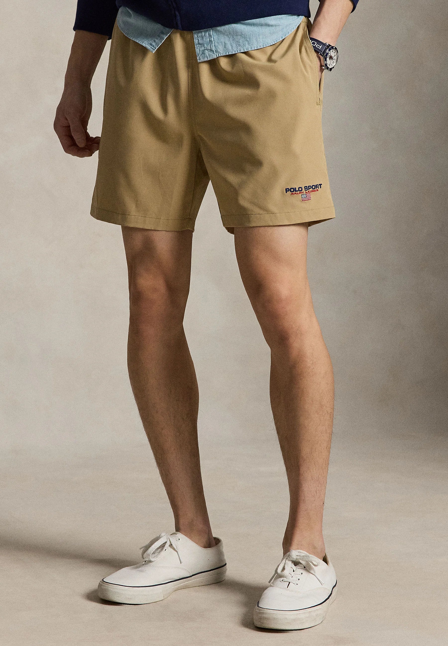 Polo Ralph Lauren Vintage Khaki Traveler Swim Shorts – Khaki