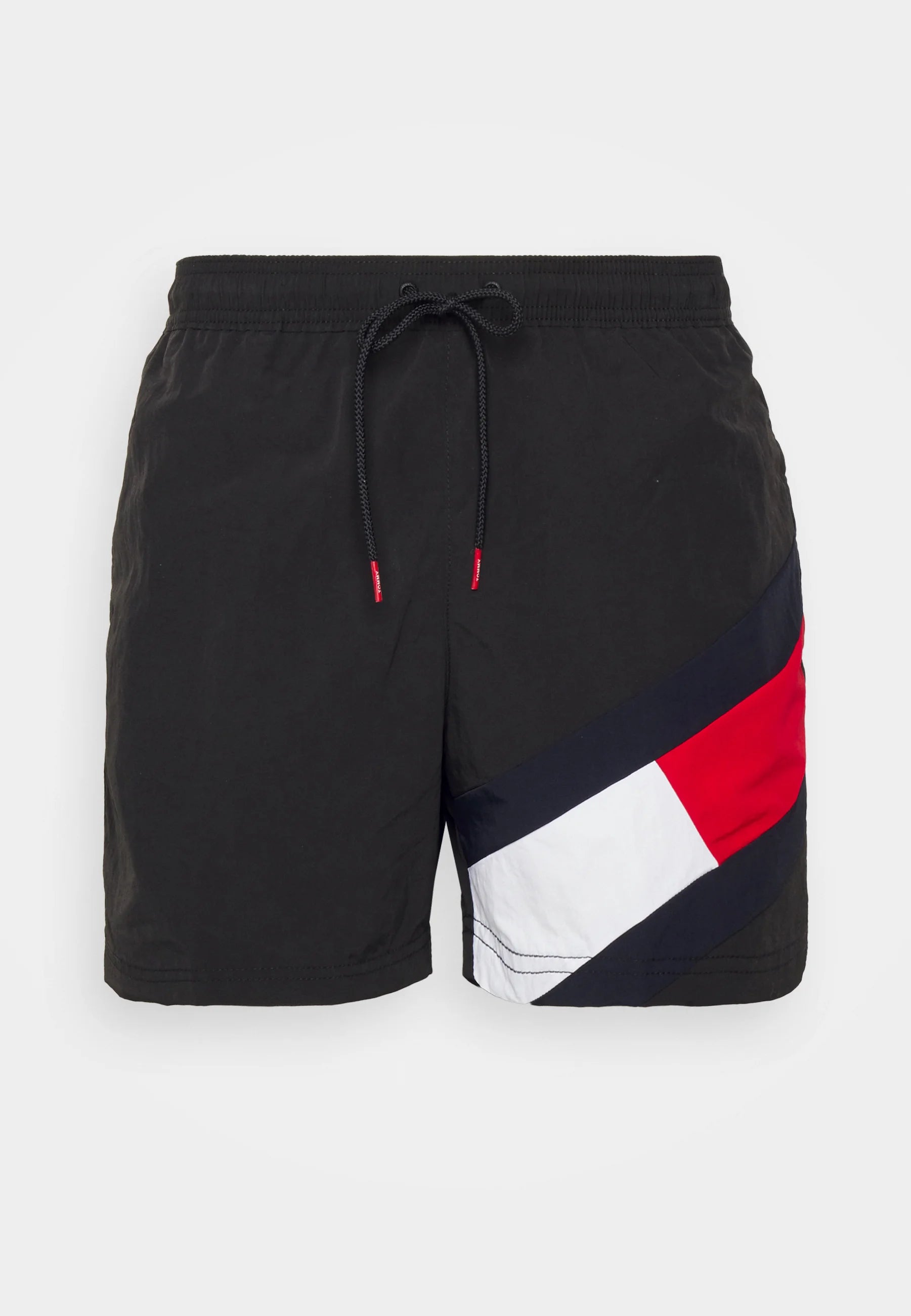 Plavecké šortky Tommy Hilfiger se stahovací šňůrkou – černé