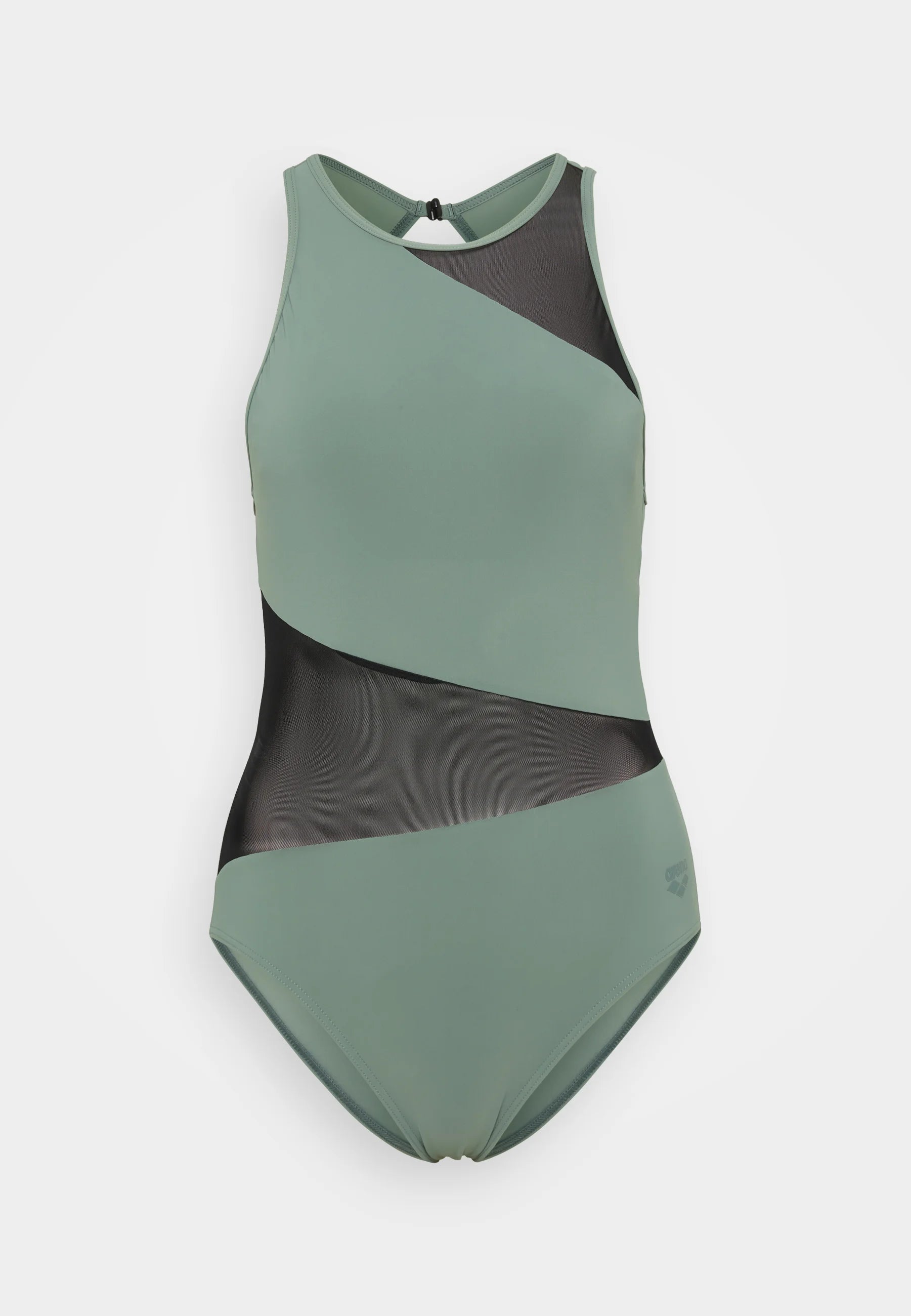 Jednodílné plavky Arena Mesh Angle Vent Back – Sage