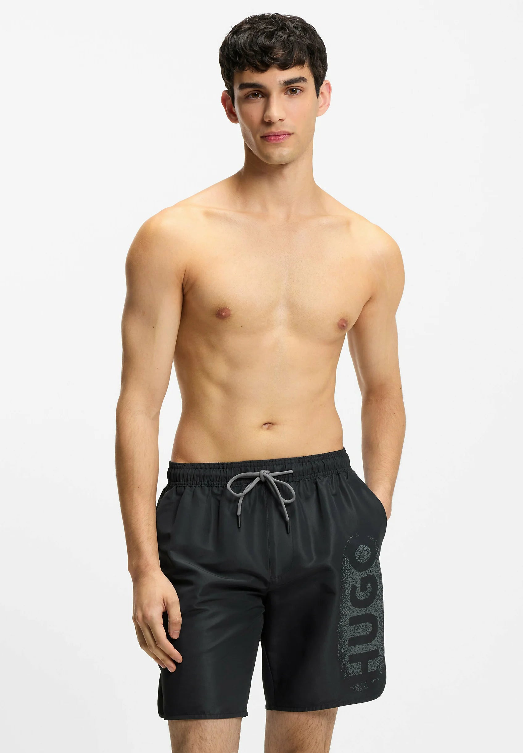 Pantaloncini da bagno HUGO Spray – Nero