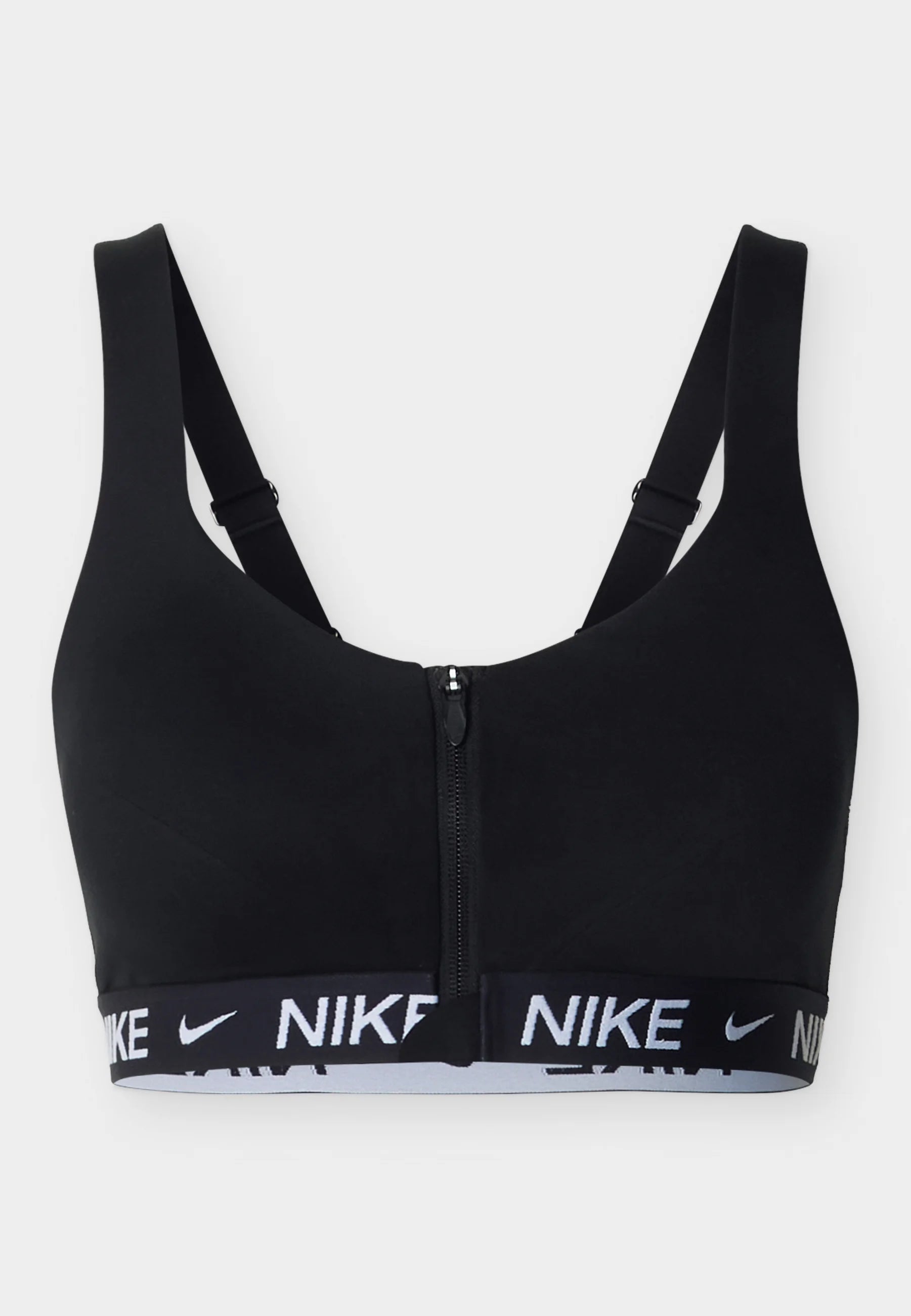 Nike Indy Zip High Support Sport-BH – Schwarz