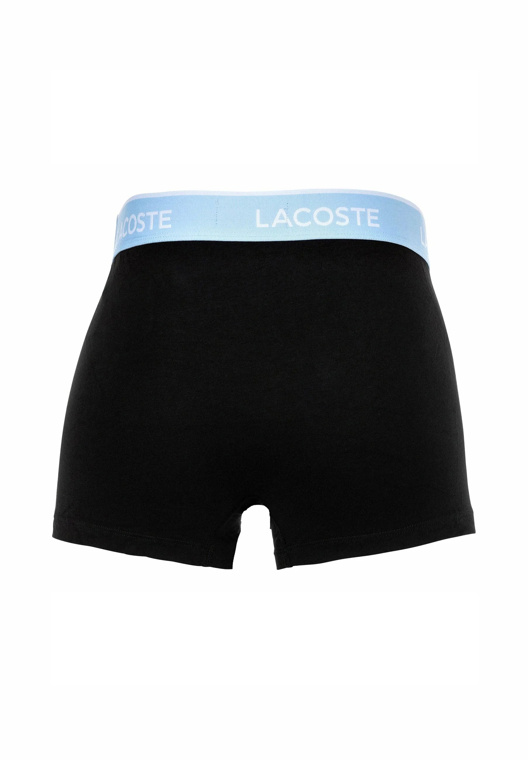 Lacoste 6 Pack Logobund Trunks – Black, Blue, Grey