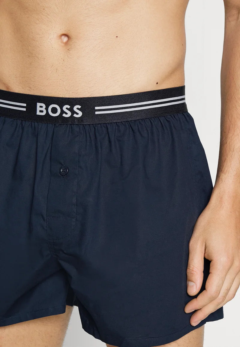 BOSS Lot de 3 boxers – Bleu foncé