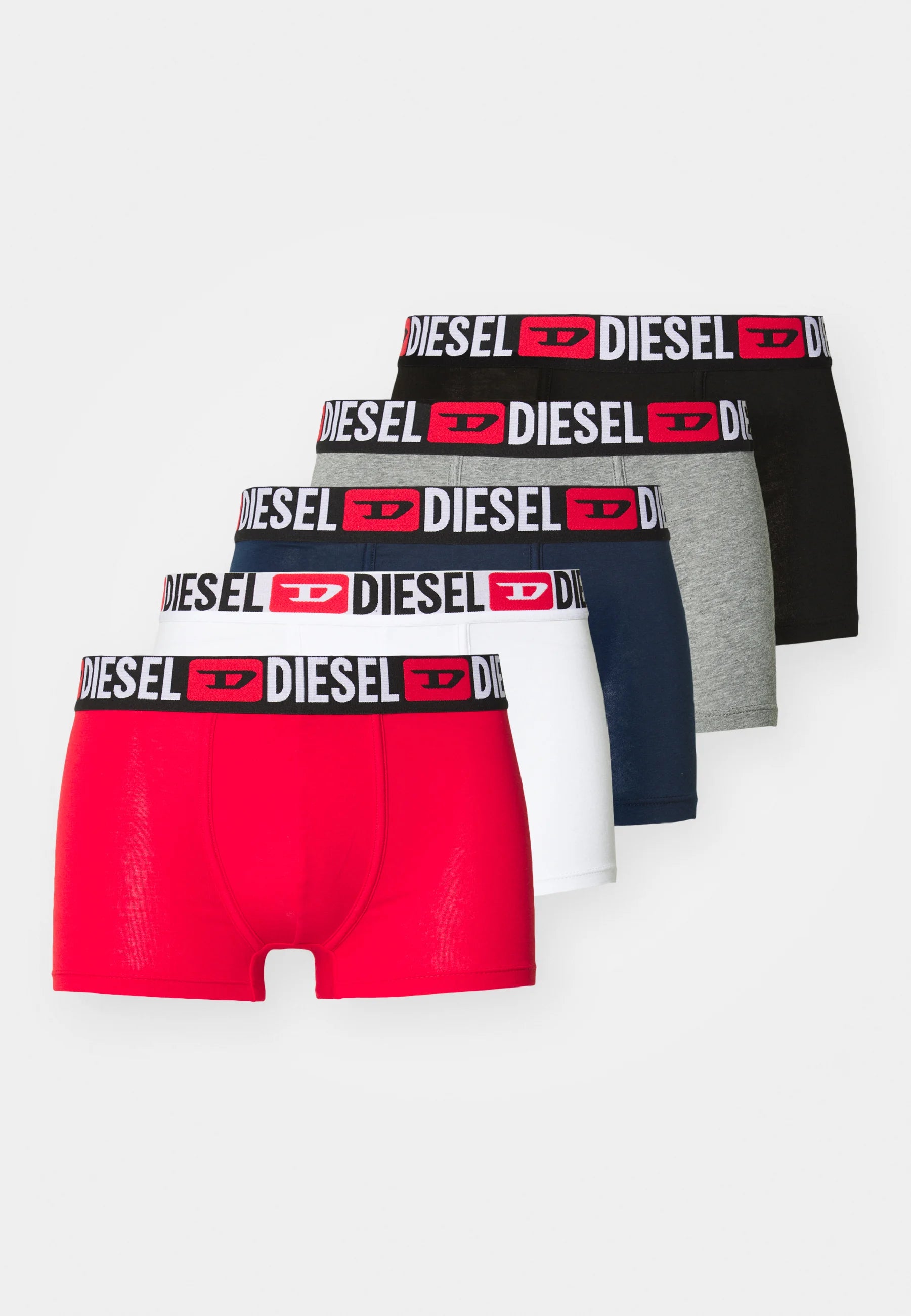 Diesel Damien Essential 5 Pack Trunks – Black, White, Grey