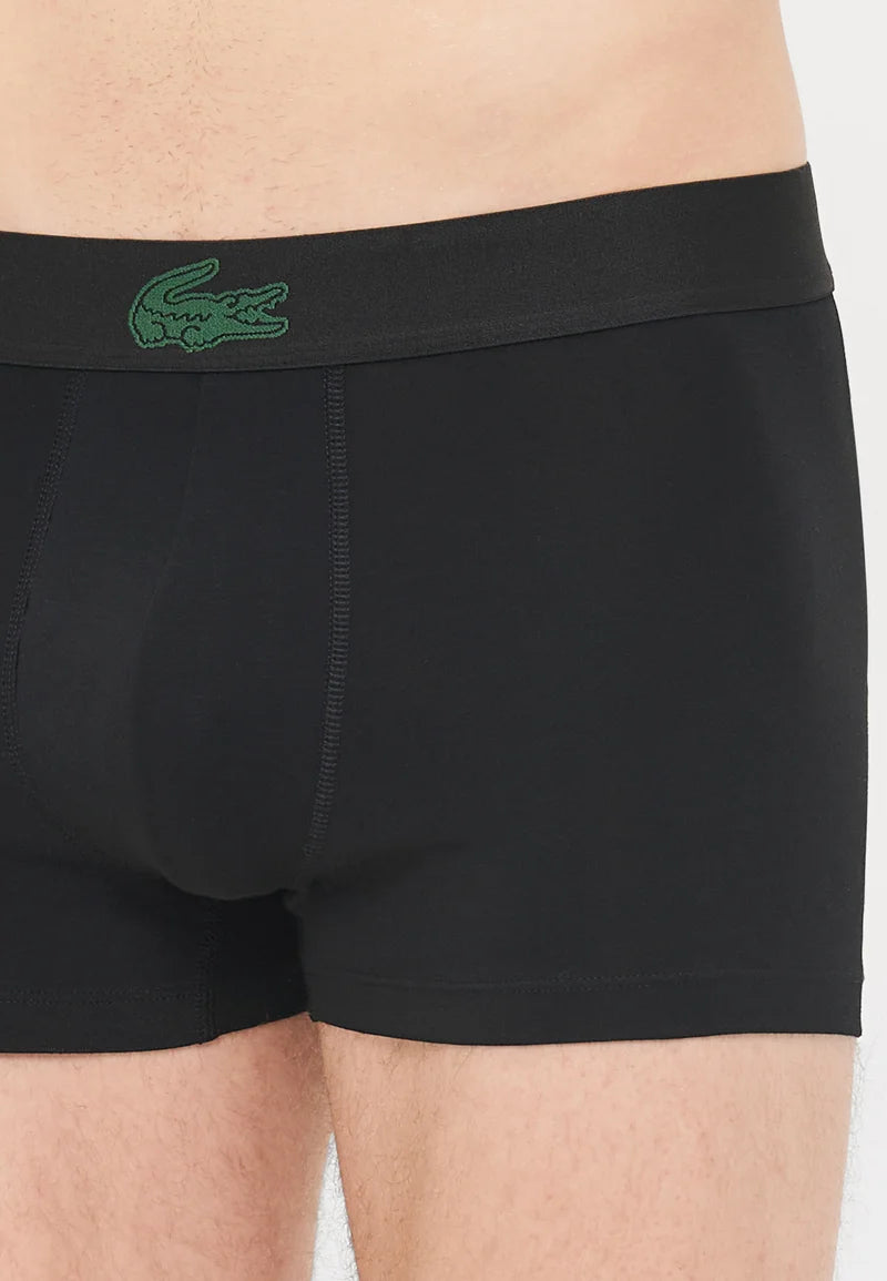 Lacoste Underwear Classic Stretch Trunks 3 Pack – Black