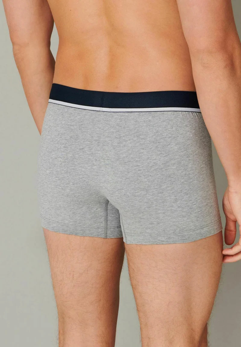 Schiesser 95 5 Cotton Trunks 3 Pack – černá, černá, šedá melanž