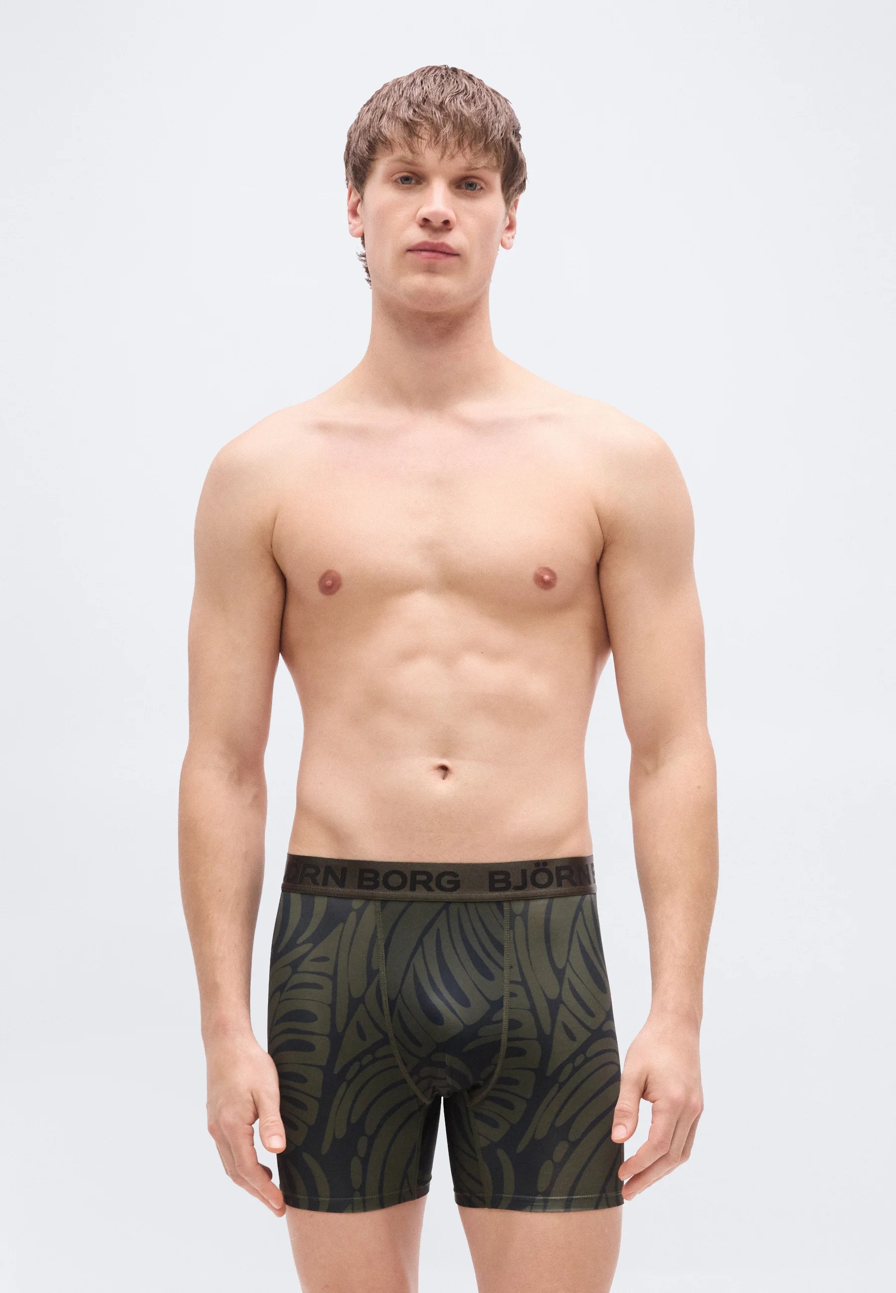 Björn Borg Sports Lot de 5 boxers – Orange, Noir, Olive