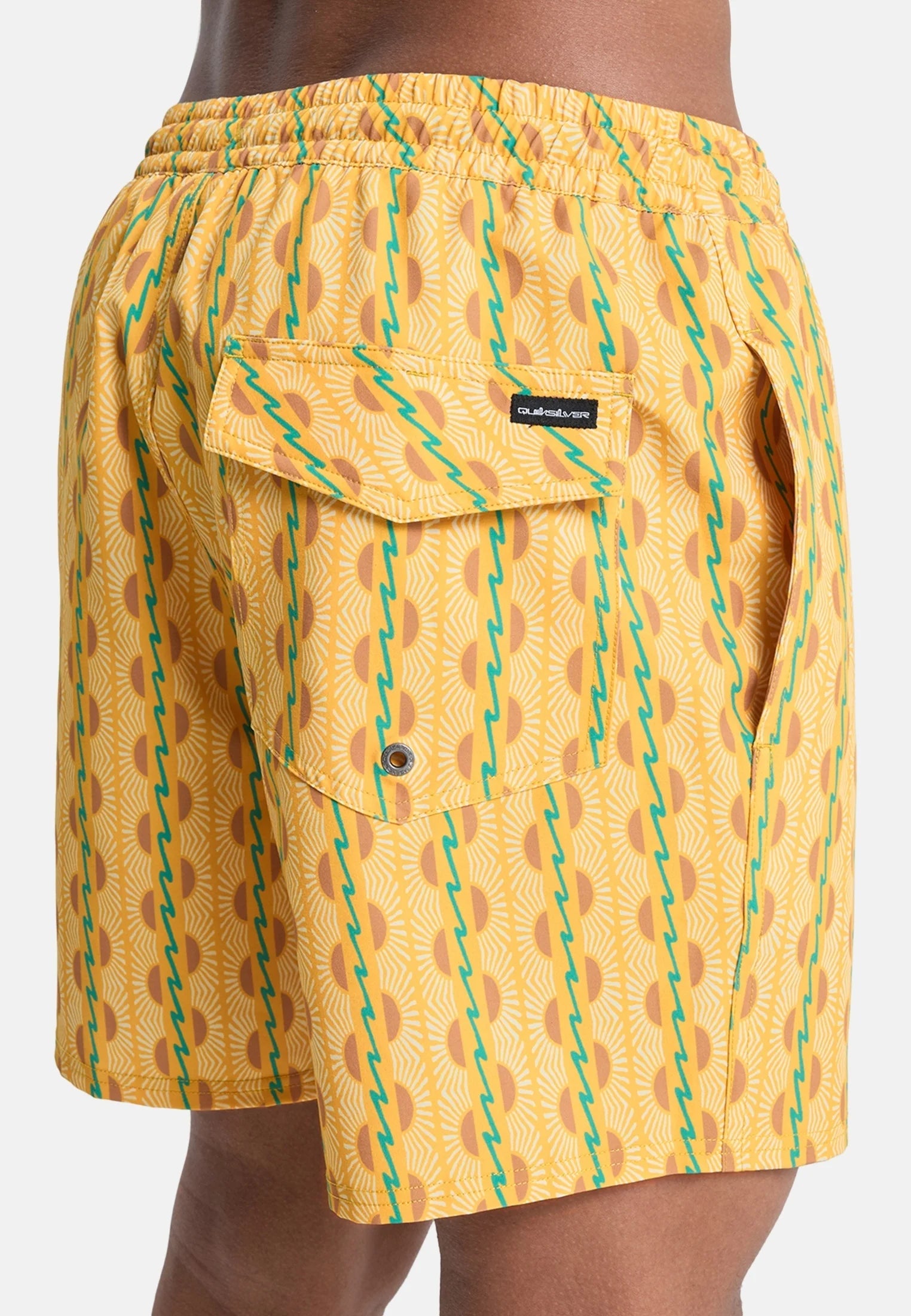 Short de bain imprimé Volley 16 Quiksilver – Jaune