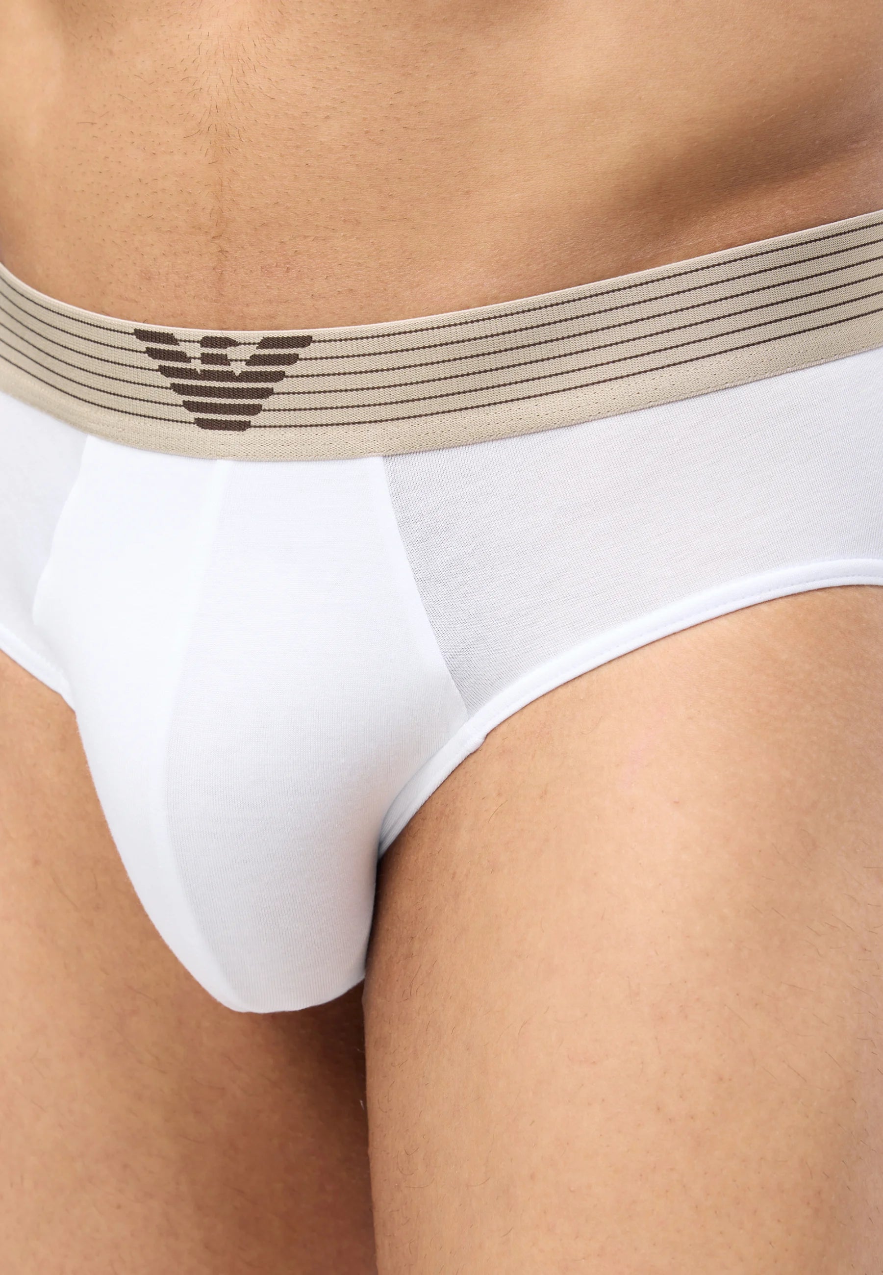 Lot de 2 slips Emporio Armani – Noix, Blanc